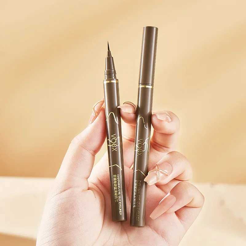 Brown Liquid Eyeliner Lasting Waterproof Sweatproof Eyeliner Lying Silkworm Pen Natural Eyes Makeup Women Beauty Cosmetics Cheap H260328