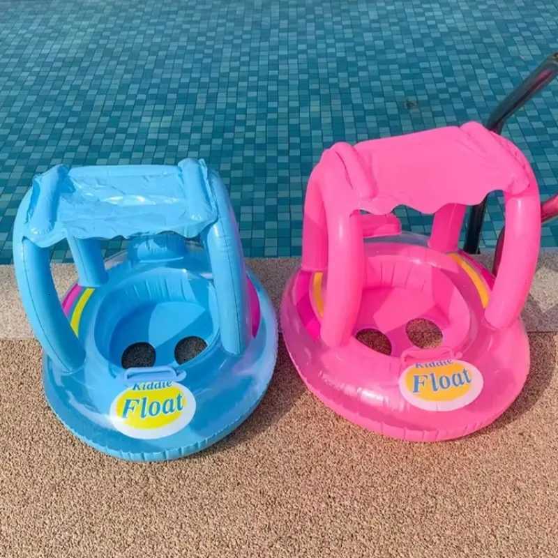 2026 Baby Summer Swimming Ring Inflatable Toys with Handle Outdoor Sunshade Floating Seat Pool Swim Sports Water Toys for Kids Z260328