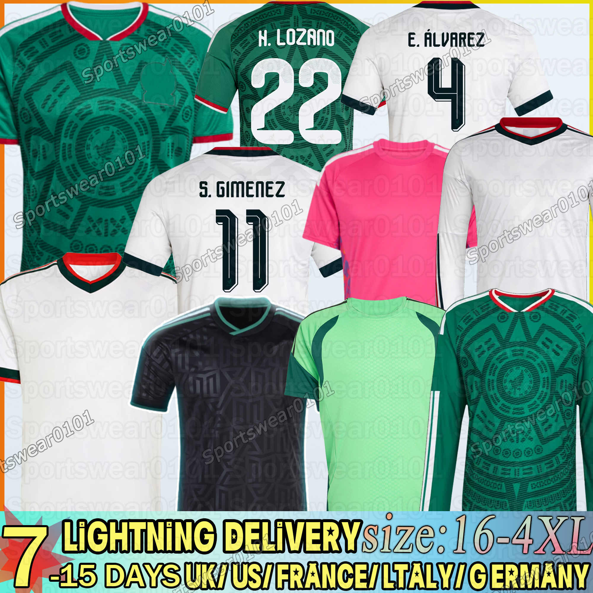 Mexico jersey 2026 A.VEGA C.HUERTA E.ALVAREZ J.QUINONES mexico soccer L.CHAVEZ L.ROMO mexico football shirt 2026 world cup football shirt Men Kids kit