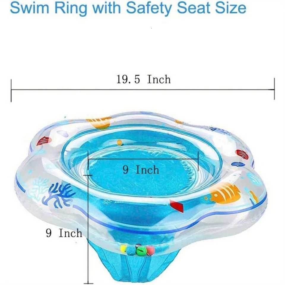 Baby Swimming Lifebuoy Baby Swimming Bath Swimming Training Environmental Safety Double Airbag Blue Swimming Ring Z260328