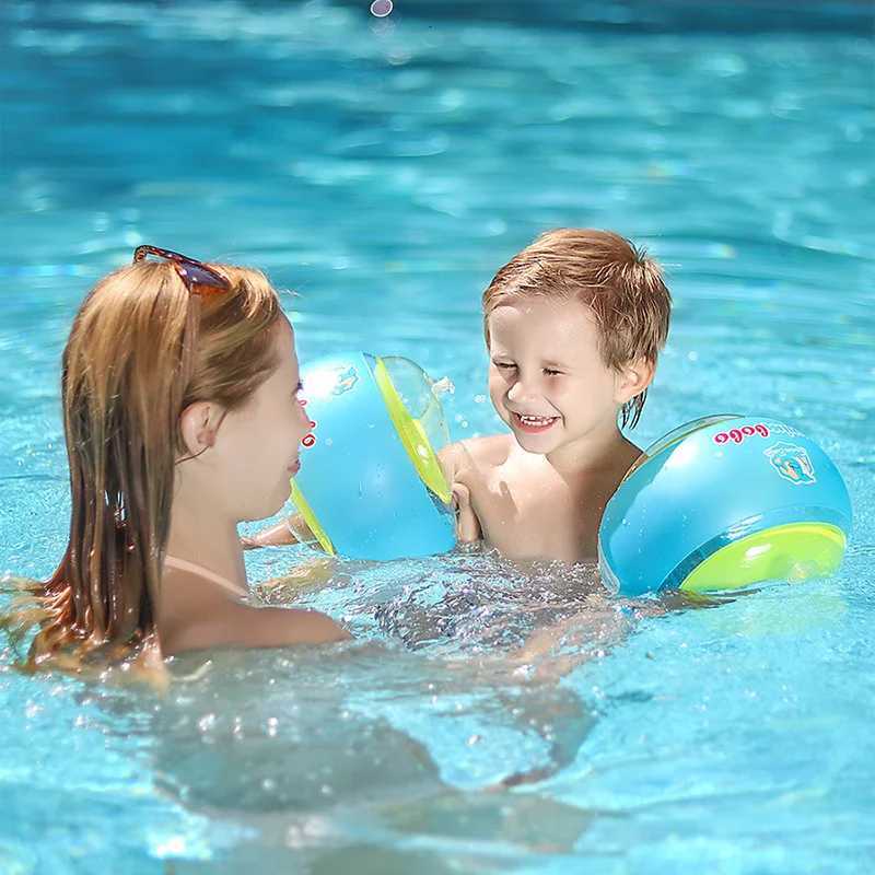 Swimbobo Children Swimming Arm Circle Boys and Girls Swimming Arm Circle Green Orange Thickened Inflatable Water Sleeve Toy Z260328