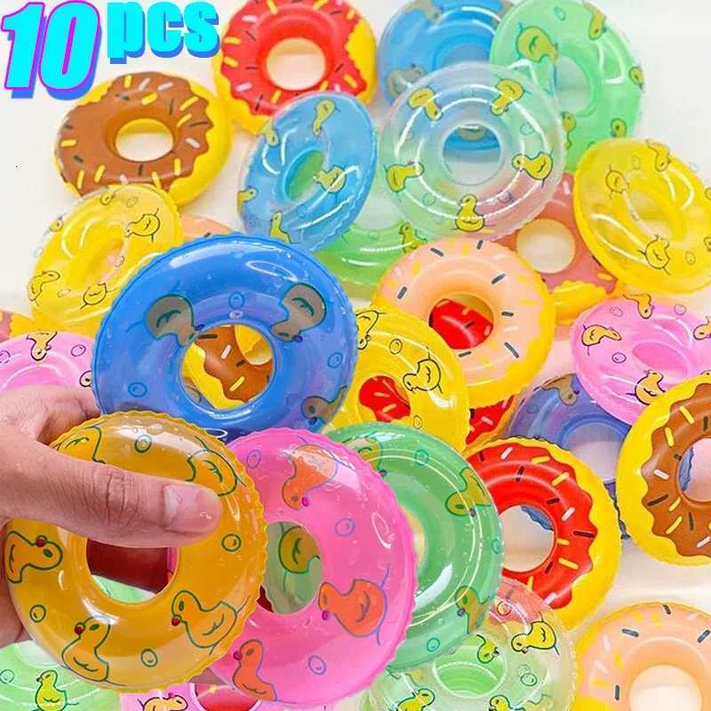 Kids Mini Swim Ring Bath Toy Swimming Pool Float Circle Ring Toys Toy Baby Funny Doll Floating Rubber Bath Inflatable Games Z260328