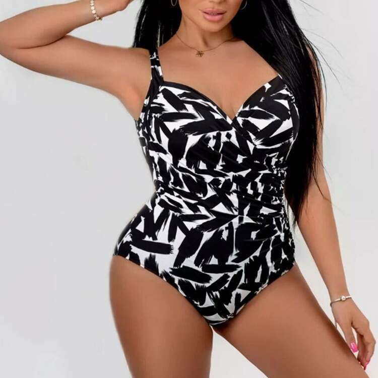 Swimsuits Cross-Border Sexy Bikini One-Piece Swimsuit Women Slim Fit Plus Size Swimwear b1ec