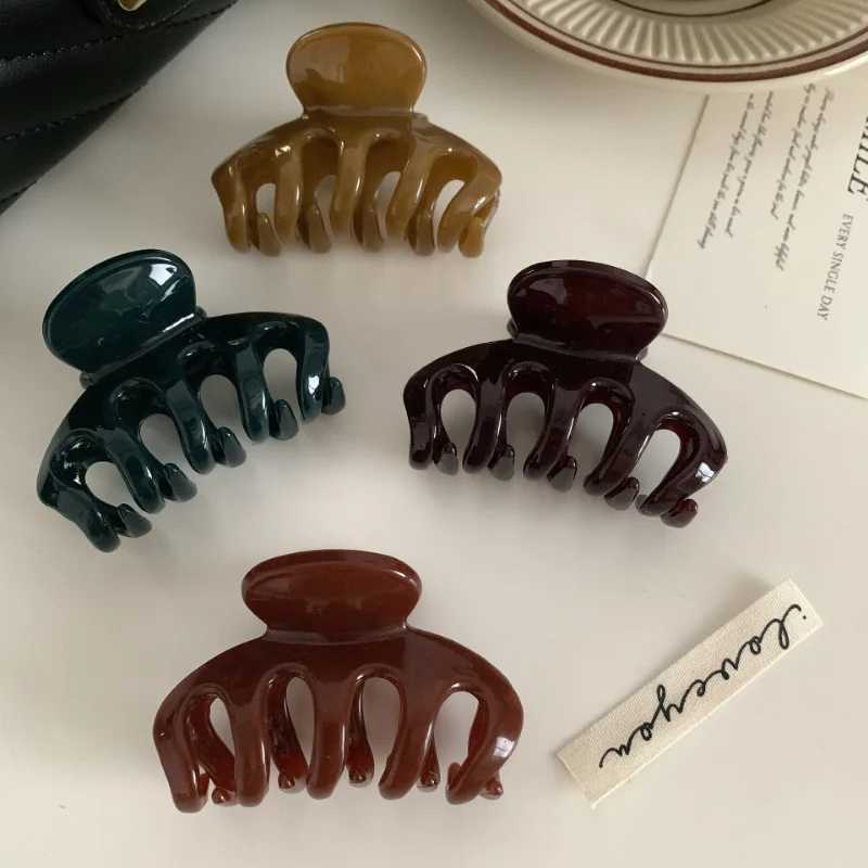 Fashion Women Hair Claw Elegant Colorful Solid Color Claw Clip Girls Hair Barrettes 7cm Hair Clips Hair Accessories 2022 New H260328