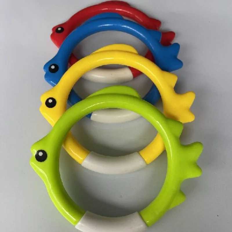 4/8PCs Diving Rings Set - Underwater Swim Training Gear with Fish-Shaped Retrieval Rings Floatable PVC Pool Toys Adults/Kids Z260328