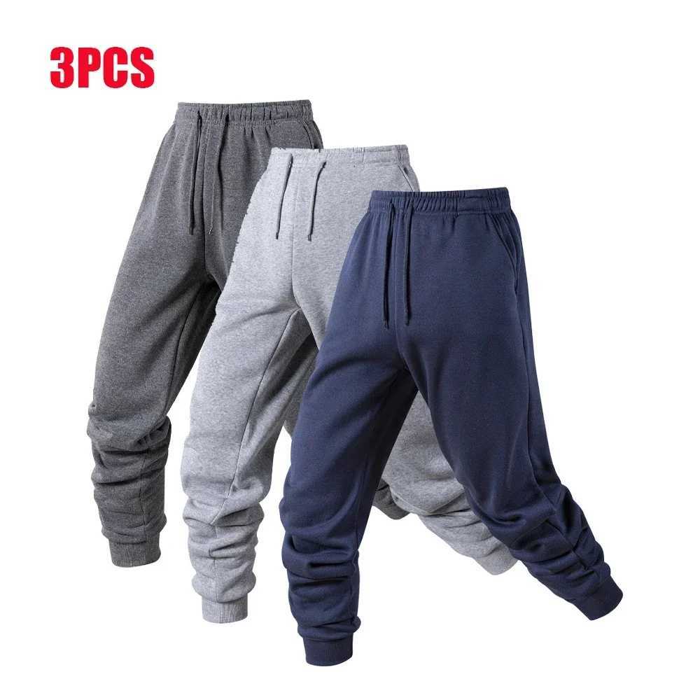 1/3 Pack Mens Warm Sports Pants Male Casual Sportswear Running Workout Long Pants Sport Trousers Jogger Sweatpants M260328