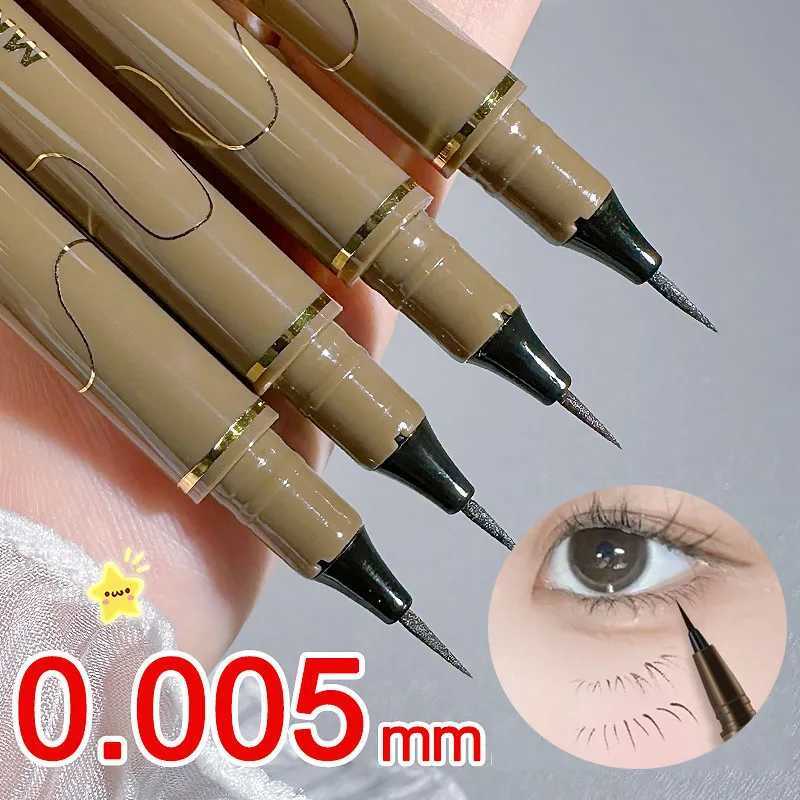 0005mm Eyeliner Liquid Pen Matte Smooth Quick Dry Waterproof Ultra-thin Eyeliner Lower Eyelash Pen Non Smudging Korean Makeup H260328