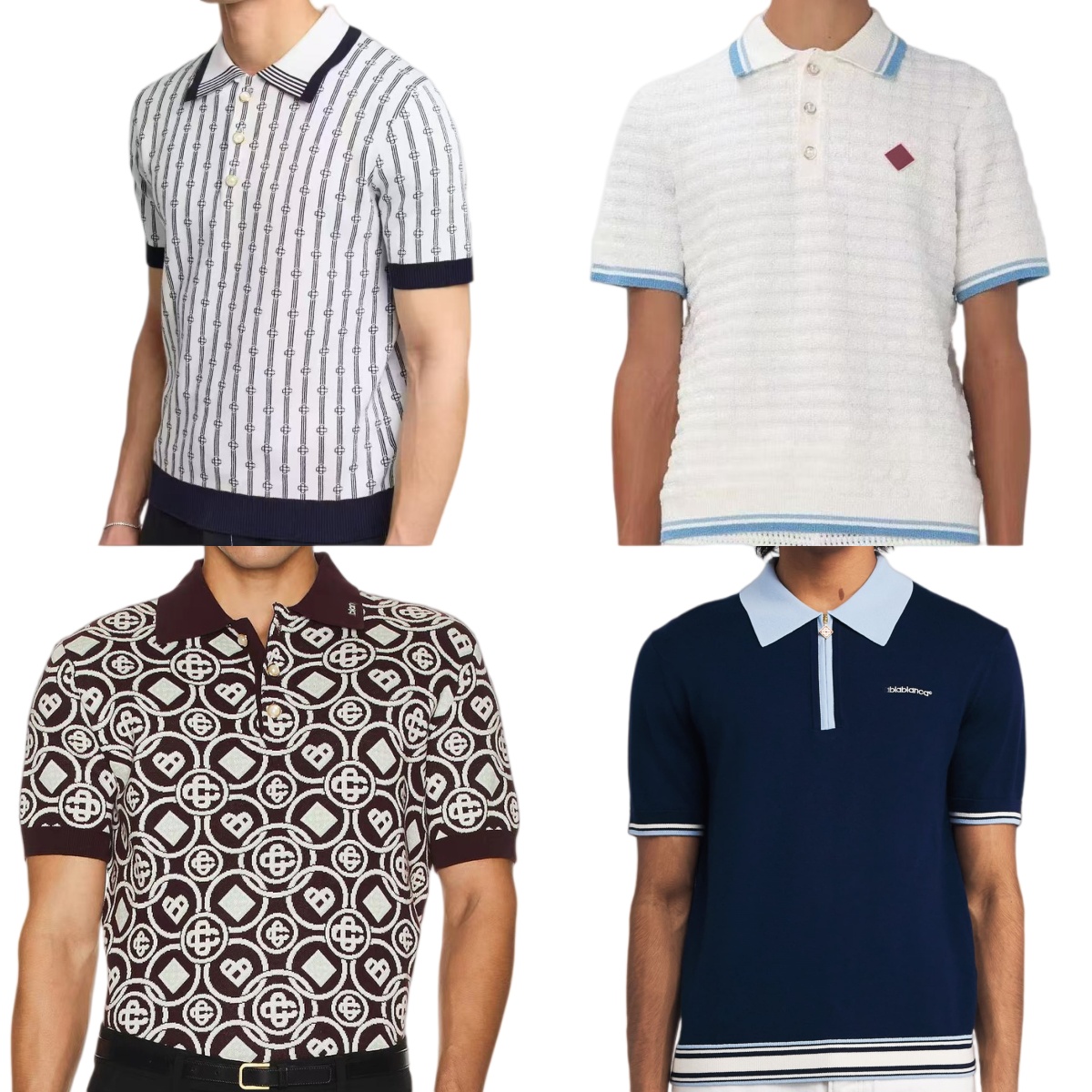 Men Designer Knitted Polo Shirts Hawaii Button Up Short Sleeve Shirt Beach Polos Luxury Fashion Shirts