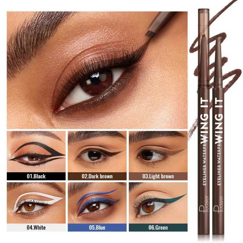 6 Matte Gel Eyeliner Pencils Waterproof Long Lasting Makeup Beginner Friendly Smooth Gel White Green Blue Brown Black Eyeliner H260328