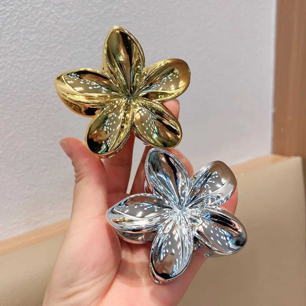 Leopard Print Flower Hair Claw Clips Women Girls Hawaiian Gradient Hairpins Hair accessories Shark Barrettes Sweet Shark Claws H260328