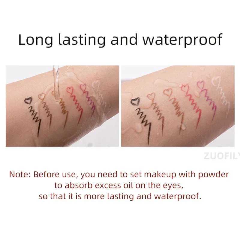 1pc Waterproof Eyeliner Gel Pencil Matte Silkworm Eyeliner Pen Brown Lasting Not Blooming Quick Drying Eye Liner Gel Pen Makeup H260328