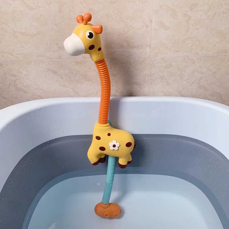 Giraffe Electric Spray Water Squirt Sprinkler Baby Bath Toys Bathtub Shower Pool Bathroom Toy for Infants Babies Toddlers Gifts Z260328