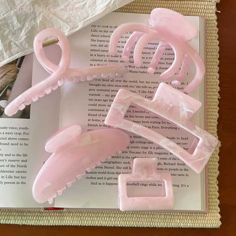 NNWomen Girls Claw Clips Pink Hair Claw Nonslip Crab Hairpins Barrette Fashion Hair Accessories Gifts H260328