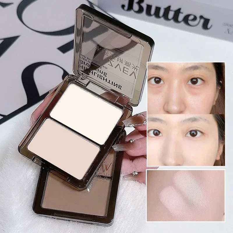 3D Bronzer Highlighter for Face Powder Texture Two-toned Contour Iluminador Natural Brighten Matte Nose Shadow Makeup Cosmetics H260328