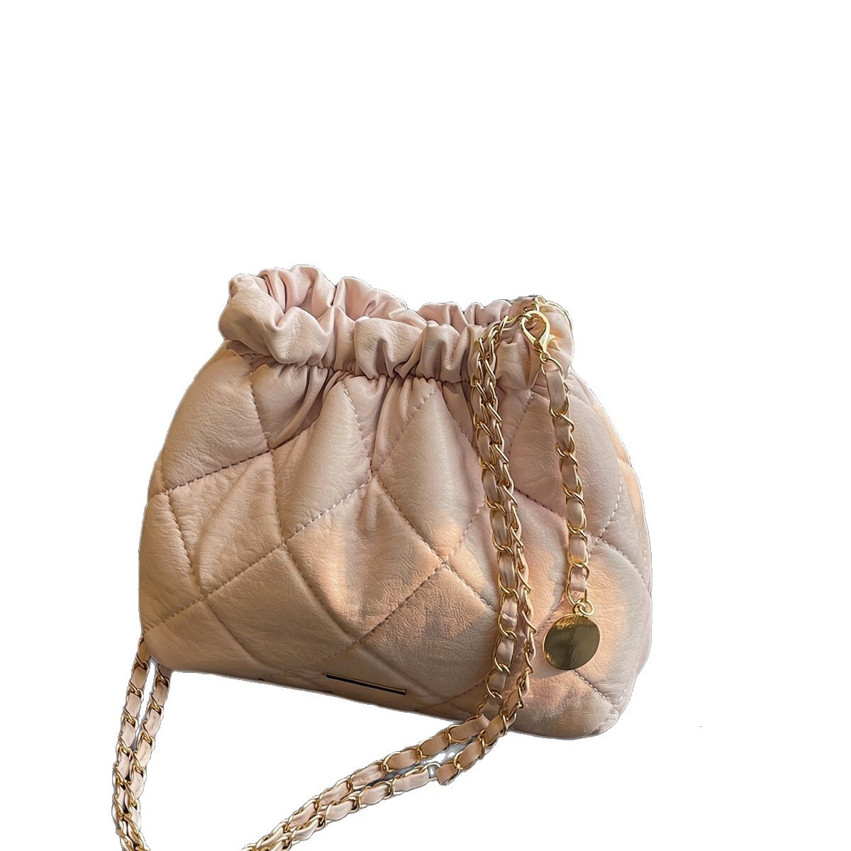 Women's bucket with diamond embroidery, single shoulder crossbody 2026 spring/summer new soft chain bag, wholesale foreign trade bag ddmynov ddmy