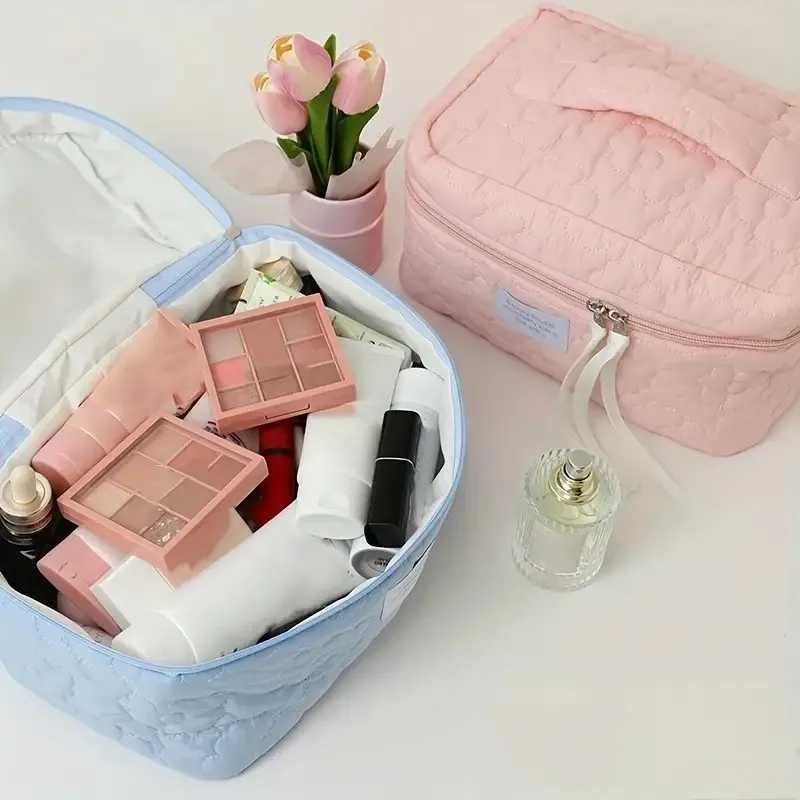 Women Portable Large Capacity Makeup Bag Travel Toiletry Cosmetic Bag Girls Skincare Makeup Brushes Storage Bag D260328