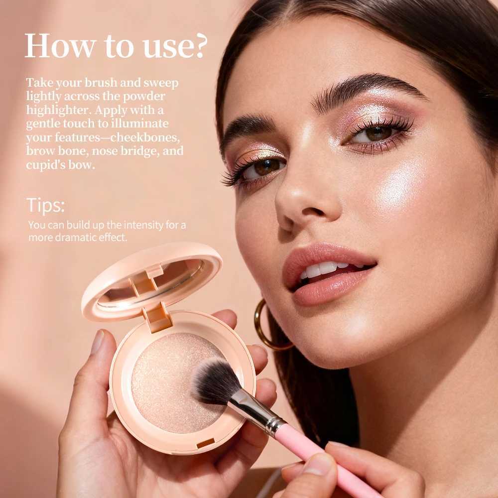 Lakerain Silken Touch Highlight Powder Smooth Texture Luminous Finish Long Lasting Makeup Waterproof Baked Highlighter Powder H260328