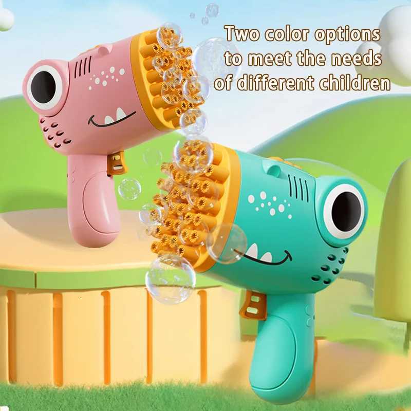 40 Hole Dinosaur Bubble Handheld Bubble Machine Electric Bubble Gun Outdoor Wedding Party Toywithout Bubble Water Z260328