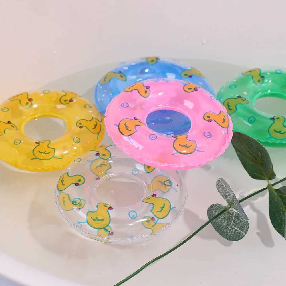 Kids Mini Swim Ring Bath Toy Swimming Pool Float Circle Ring Toys Toy Baby Funny Doll Floating Rubber Bath Inflatable Games Z260328