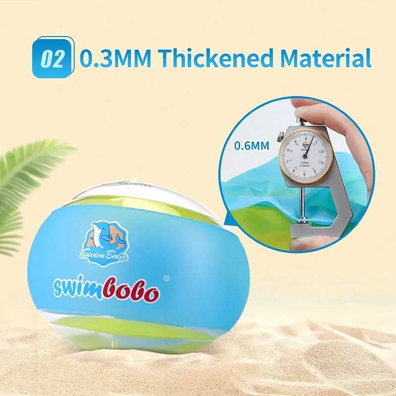 Swimbobo Children Swimming Arm Circle Boys and Girls Swimming Arm Circle Green Orange Thickened Inflatable Water Sleeve Toy Z260328