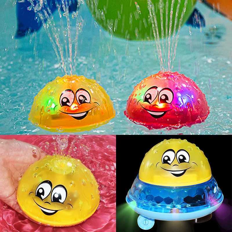 Baby Bath Toys Electric Inductive Water Spray Ball with Light Bathroom Bathtub Swimming Toys for Toddler Infant Children Z260328