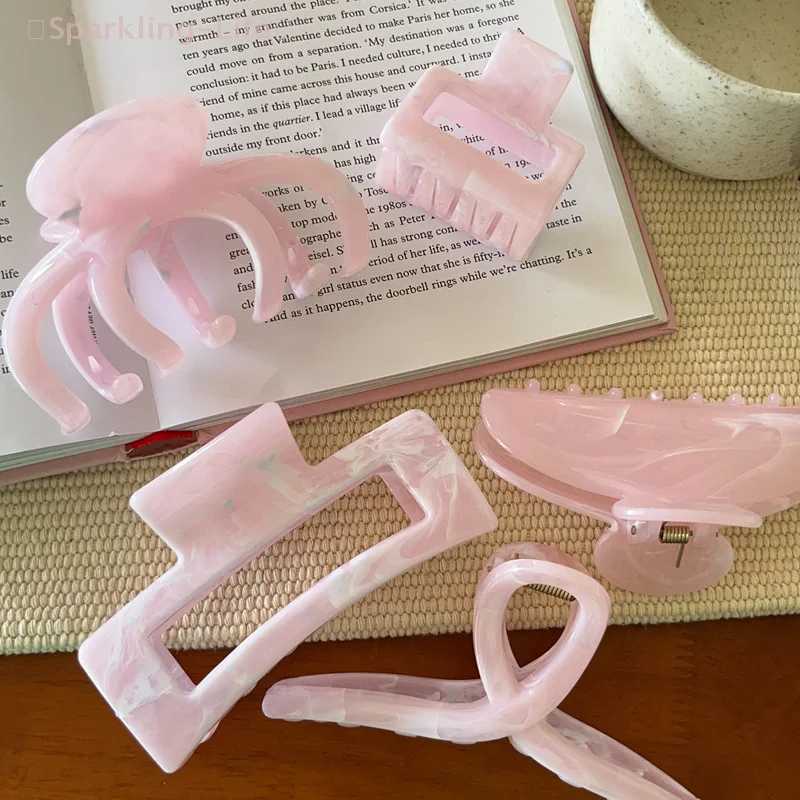 NNWomen Girls Claw Clips Pink Hair Claw Nonslip Crab Hairpins Barrette Fashion Hair Accessories Gifts H260328
