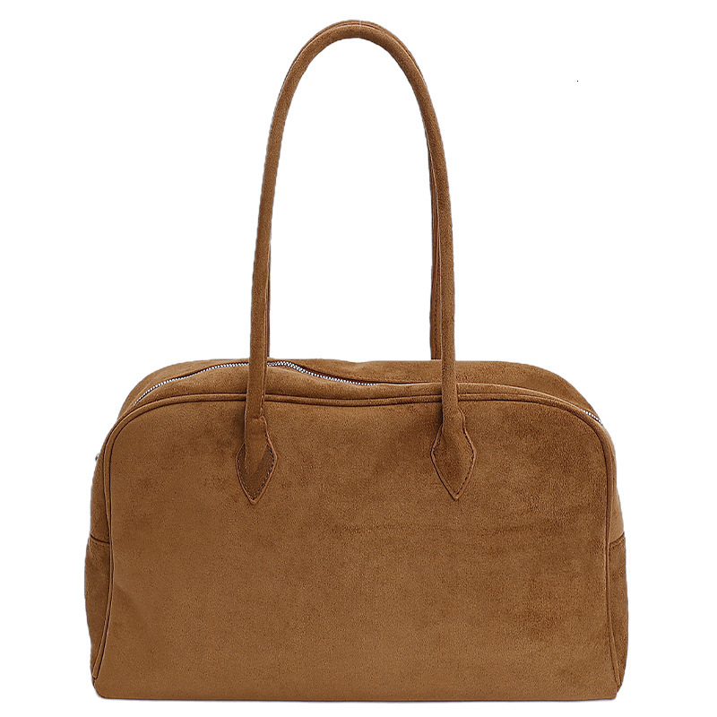 2026 New Suede Single-Shoulder Underarm for Women, Vintage Large-Capacity Commuting Handbag, Boston Crossbody Bag