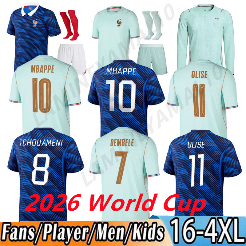 france jersey world cup 2026 French Soccer Jerseys MBAPPE DEMBELE EKITIKE 26 27 football shirt Men kids kitmaillot de foot CAMAVINGA TCHOUAMENI AKLIOUCHE