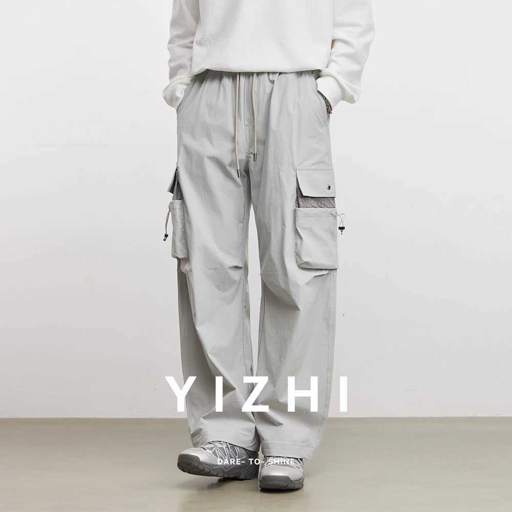 Casual Pants Mens New 2026 Spring Trend Straight Workwear Paratrooper Pants Sports QuiCK-Drying Casual Pants M260328