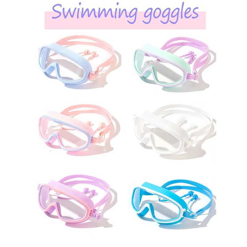 Childrens swimming goggles Anti-fog and Anti-ultraviolet wide-angle swimming goggles waterproof childrens pool glasses Z260328