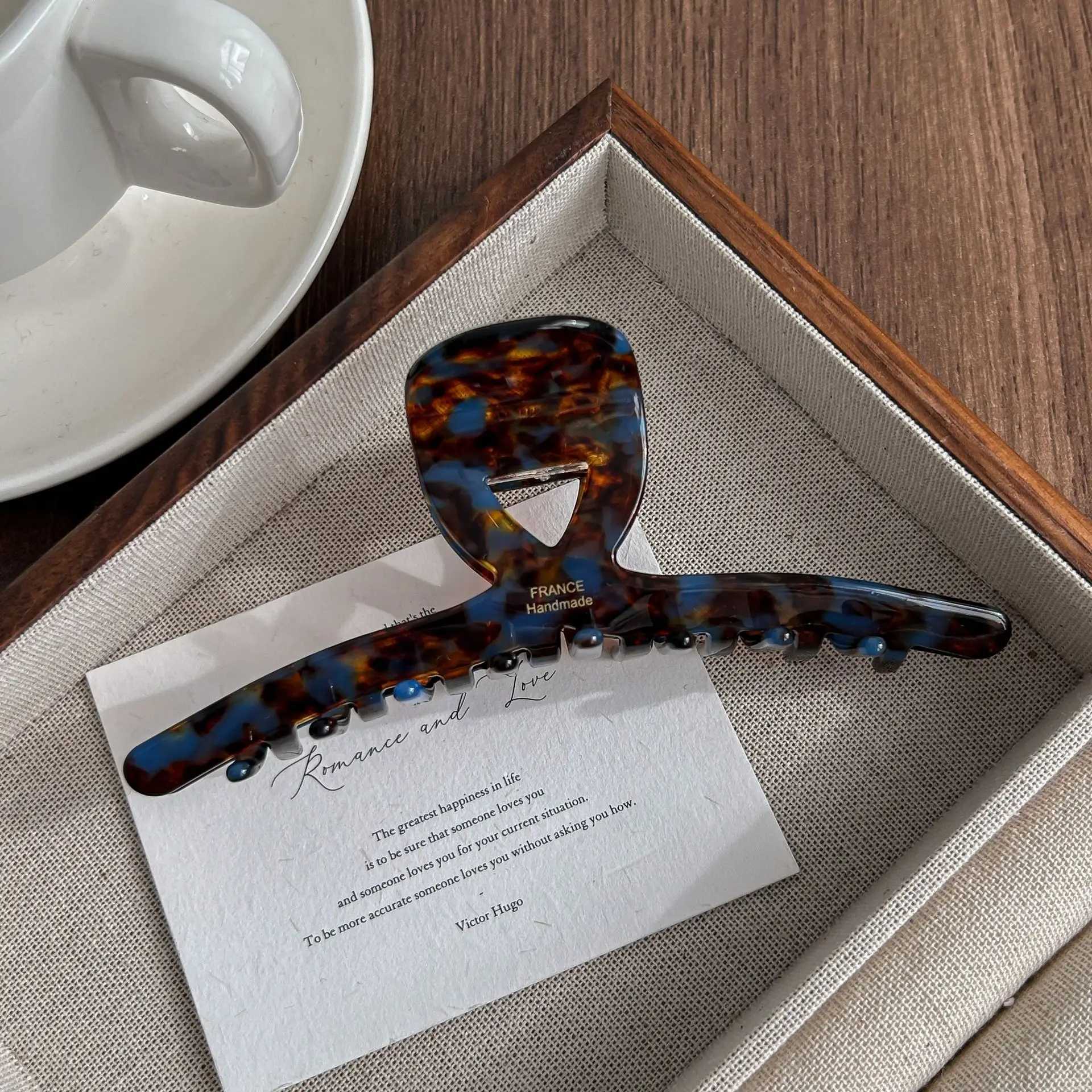 2026 Korean Series Acetic Acid Hair Claws for Women High-End Large Shark Clip Back of Head Hair Volume Multiple Accessory Gift H260328