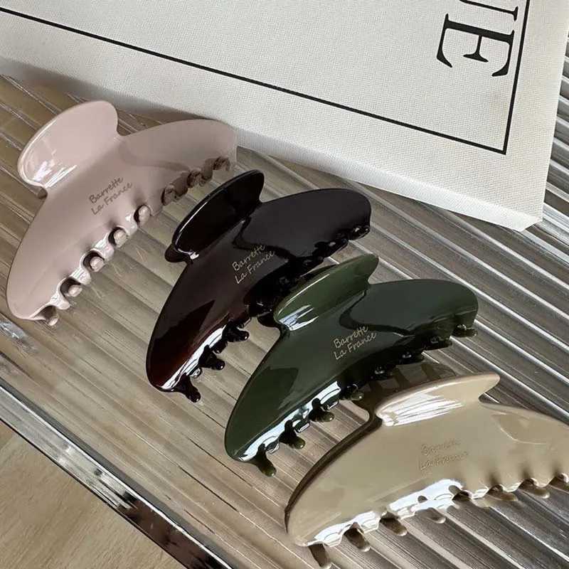 New Retro Korean Acetate Hair Claw Large Crab Hair Clips Shark Clip Simple Hairpin Fashion Hair Accessories for Woman Girls H260328