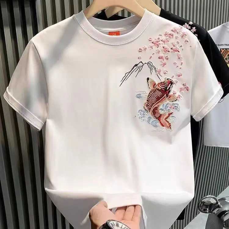 2025 Fashion New Trendy Brand Summer Chinese Mens T-shirt Casual Round Neck Short Sleeve C260326