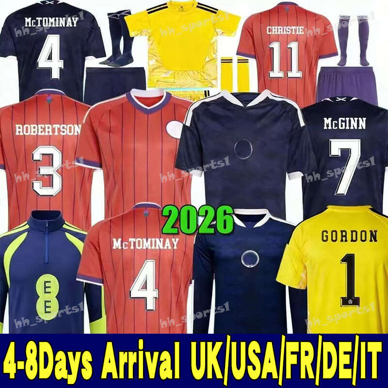 2026 World Cup scotland football shirt DYKES MCGINN Soccer Jerseys McTominay ROBERTSON McGREGOR SHANKLAND MCGREGOR kids kit Home goalkeeper Adult Set Retro 88 89
