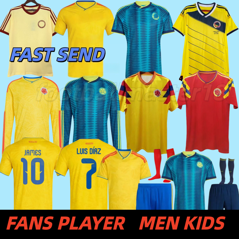 Colombia soccer jersey 26 27 world cup football jersey 100 years anniversary LUIS DIAZ james L.DIAZ J.LERMA Copa America men kids home away kit