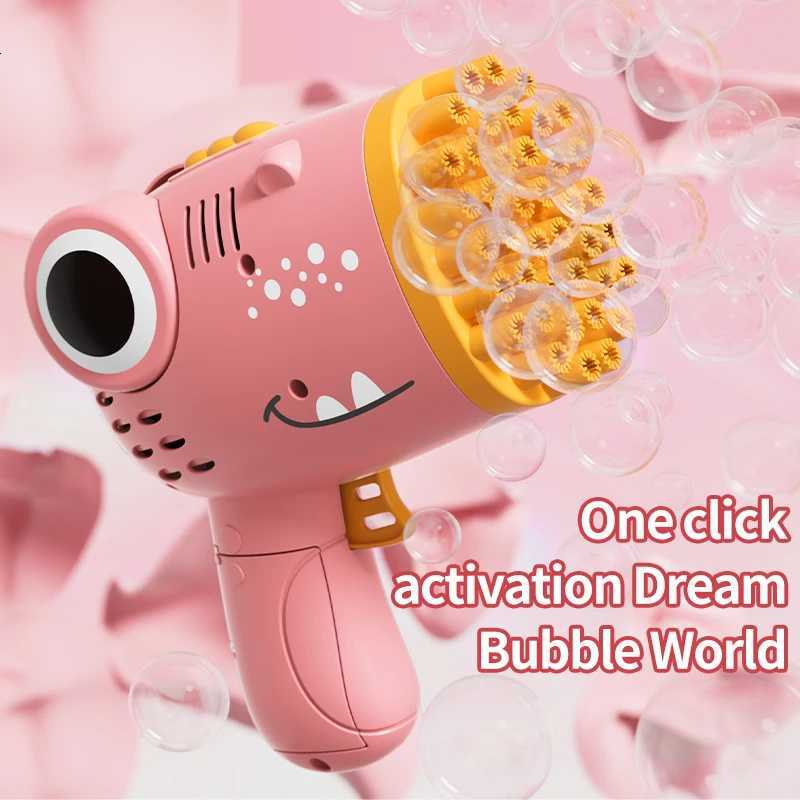 40 Holes Dinosaur Bubble Gun Handheld Fully Automatic Bubble Machine Without Battery And Bubble Water For Kids Gift Z260328