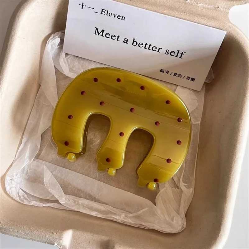 New Style Polka Dot Hair Claw M-Shaped Classic Claw Clips Elegant Hairpin Shark Clips Hair Accessories for Women Girls H260328