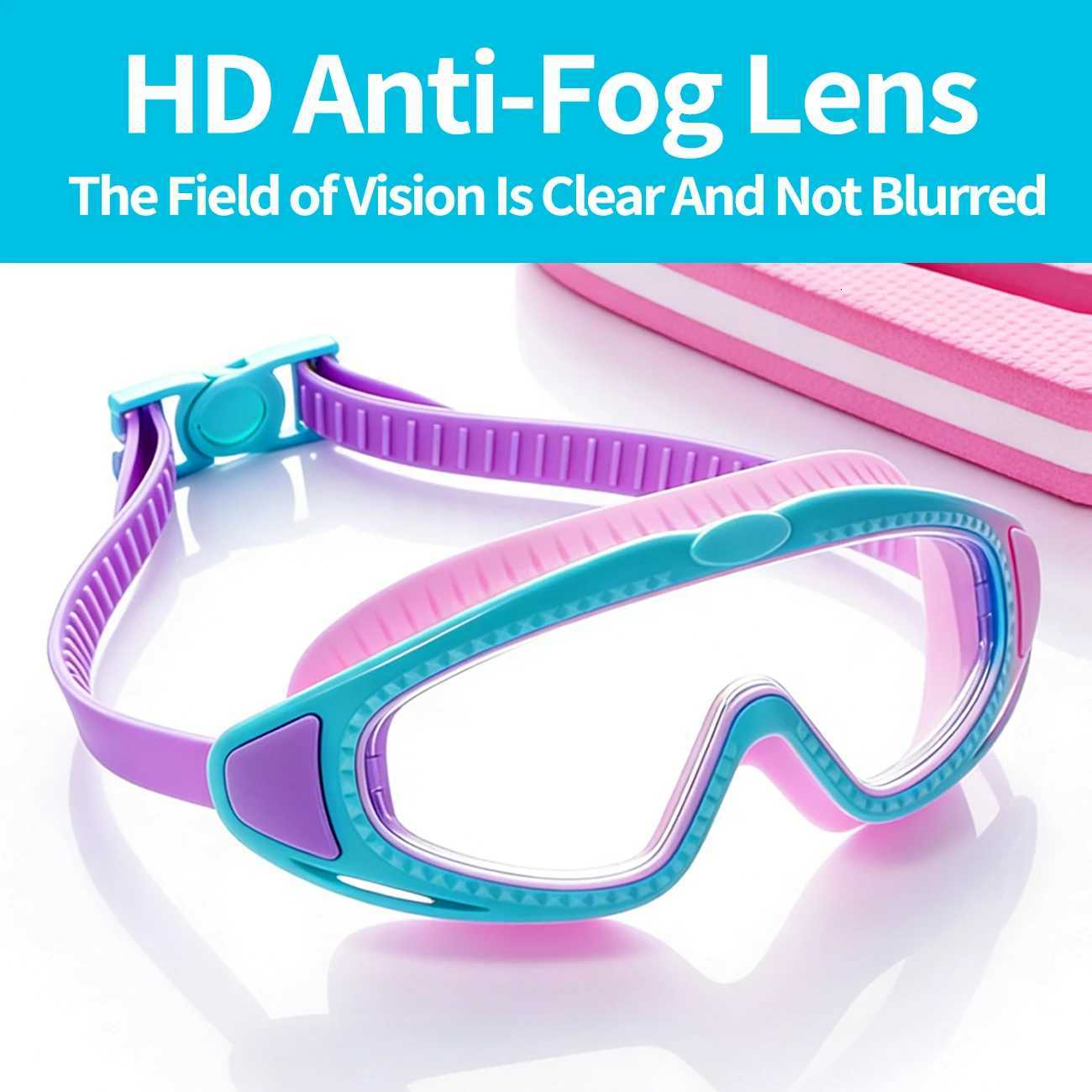 1 Piece of Goggles High-Definition Large Frame Anti-Ultraviolet and Anti-Fog Suitable for Swimming in Swimming Pools Z260328