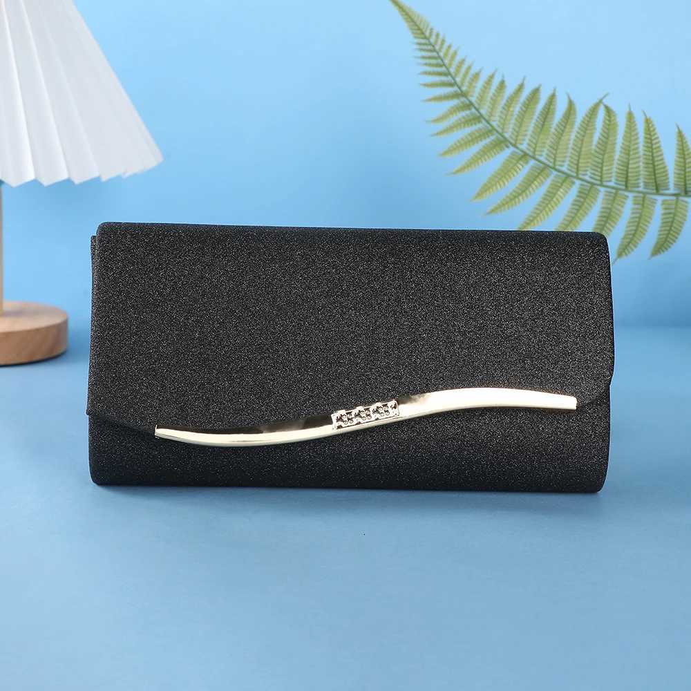 Fashionable Japanese and Korean style ladies metal-edged elegant evening bag with glitter material high-end single-shoulder cr C260327