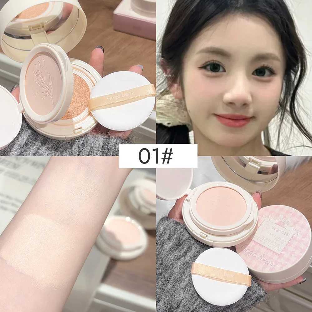 2 in 1 Double Layer Powder Cushion Clear Natural Lasting Brightening Gege Bear Makeup Concealer Loose Powder Cushion Cream H260328