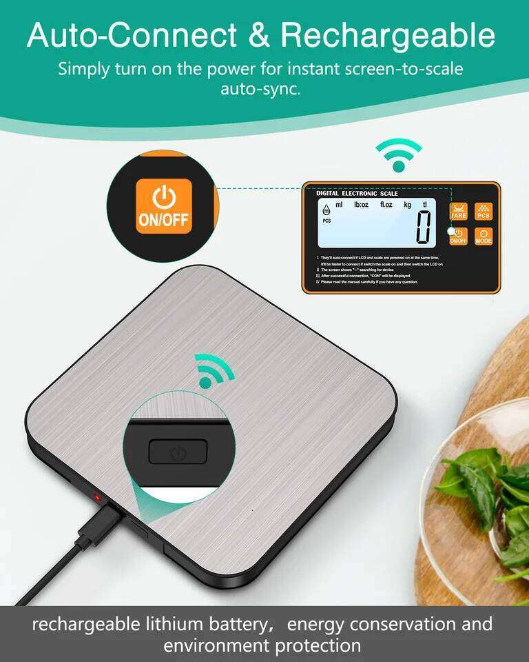 15KG Wireless Digital Kitchen with Remote LCD Display Split-Designed Food Scale for Baking Cooking Meal Prep 26Y0328