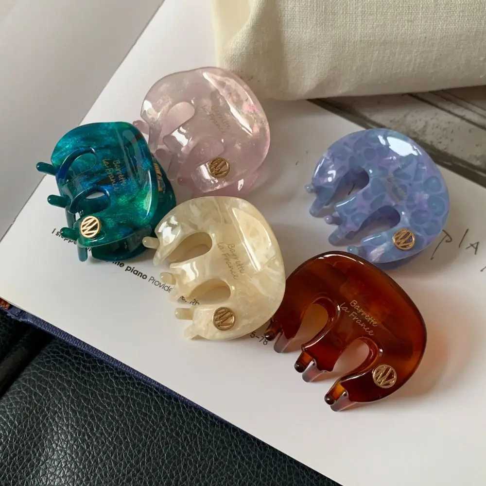 Creative Acetic Acid Acetate Hair Claw Candy Color Headdress Letter Hair Clip Grab Clip Cute Hairpin Girl H260328