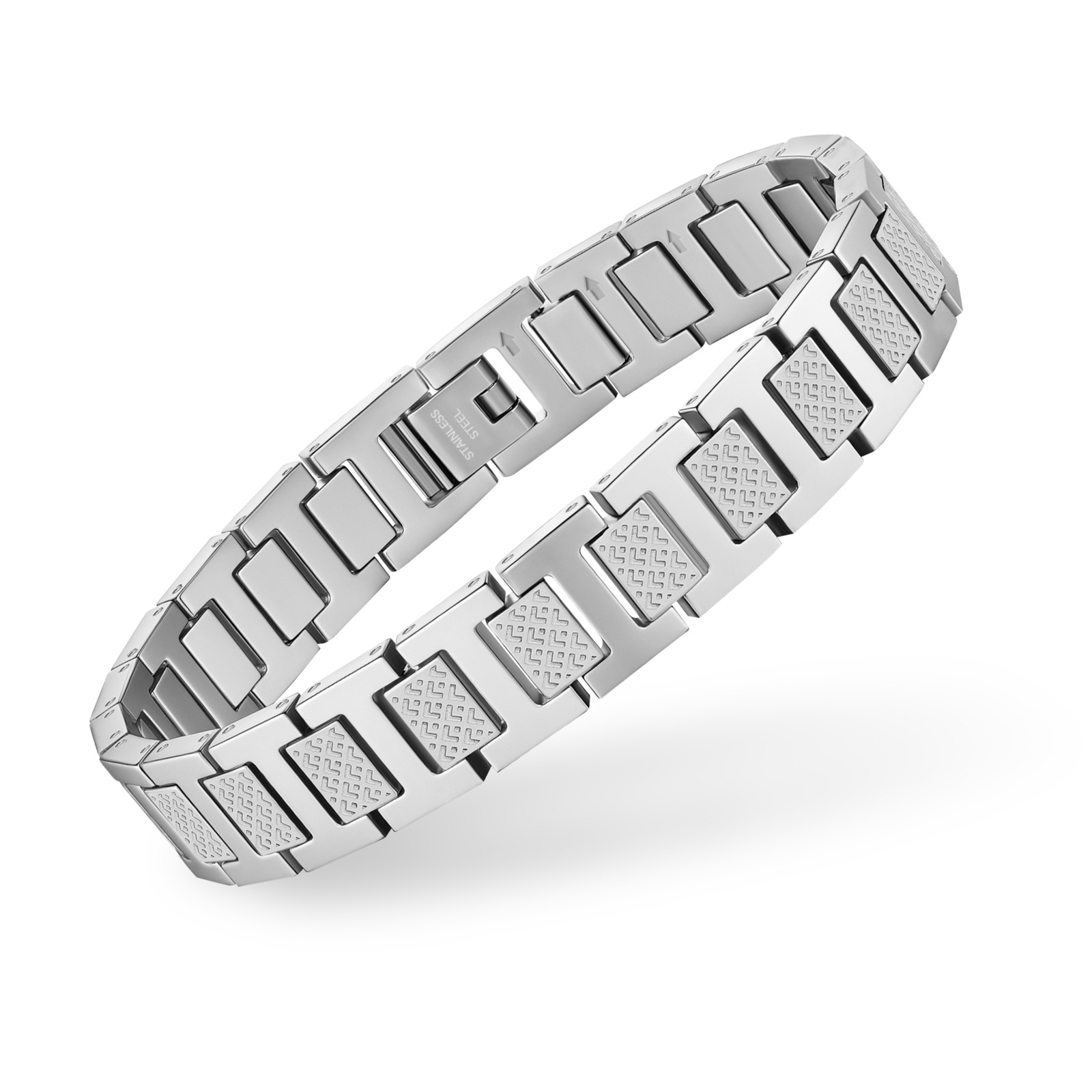 Designer Crocodile Pattern Bracelet for Men Women Stainless Steel Gold Silver Black Adjustable Cuff 21mm Wide