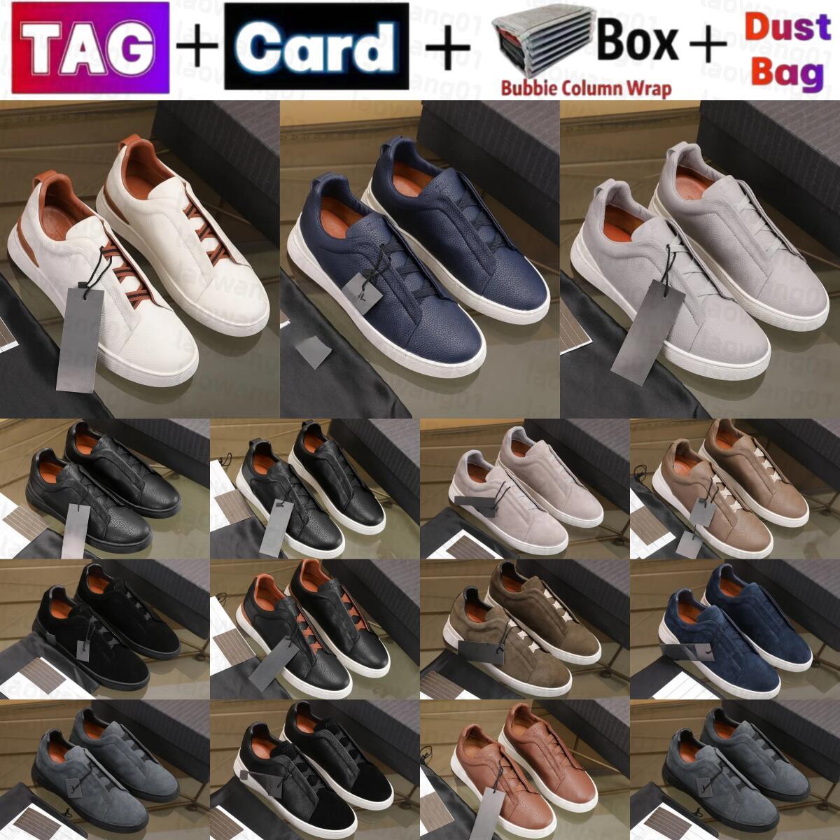 Triple stitch sneaker Designer Run for man Luxury zegnasneaker men Suede cowhide leather Casual shoe zegnamen trainer athletic outdoor football golf flat shoes