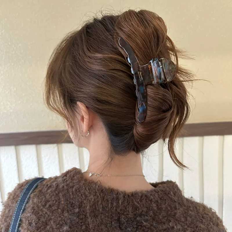 Women Acetate Leopard Hair Claw Hair Claws Chic Barrettes Crab Hairpins Styling Clips Girls Lady Headwear Hair Accessories H260328