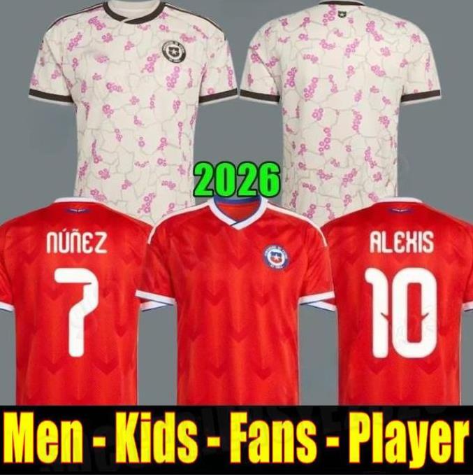 2026 World Cup 2026 2027 chile soccer jersey 26 27 Felipe Loyola Marcelino Nunez Dario Osorio Gabriel Suazo Home red Football uniform men kids Fans
