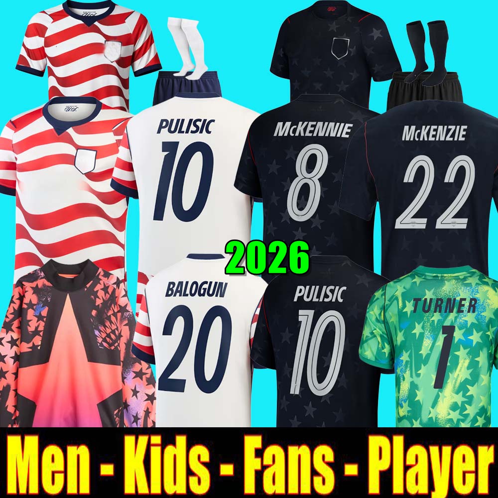 Soccer Jerseys 2026 World CupWoman Kids Kit 26 27 Home Away Football Shirts Men Player PULISIC SMITH MORGAN BALOGUN MUSAH McKENNIE ADAMS USAS 2025 2026 America USMNT