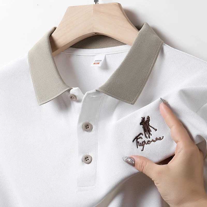 Mens Embroidered Casual Fashion Short Sleeved POLO Shirt Summer Comfortable Top C260326