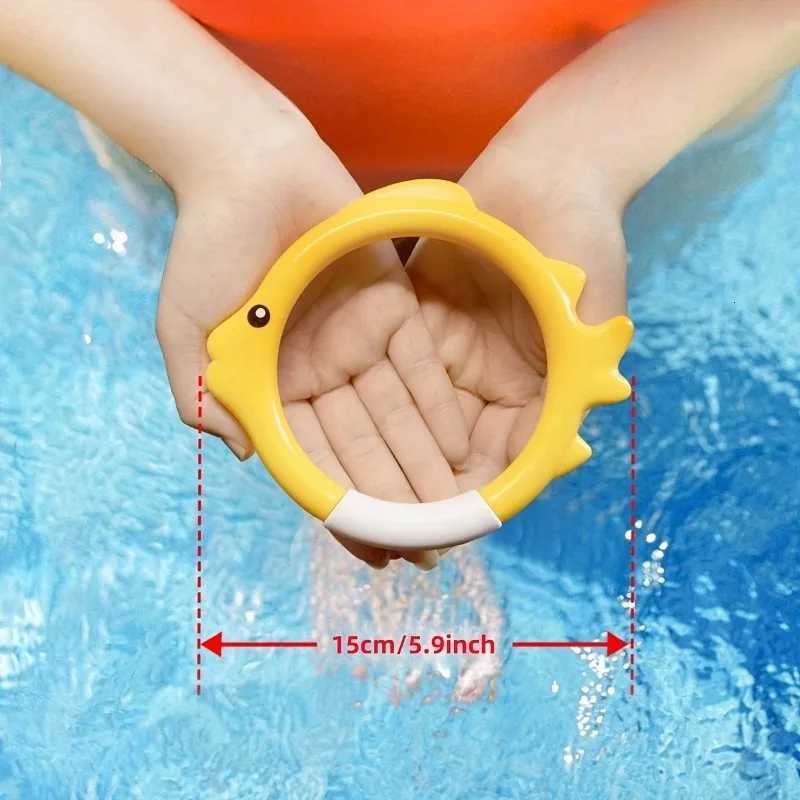 4/8PCs Diving Rings Set - Underwater Swim Training Gear with Fish-Shaped Retrieval Rings Floatable PVC Pool Toys Adults/Kids Z260328