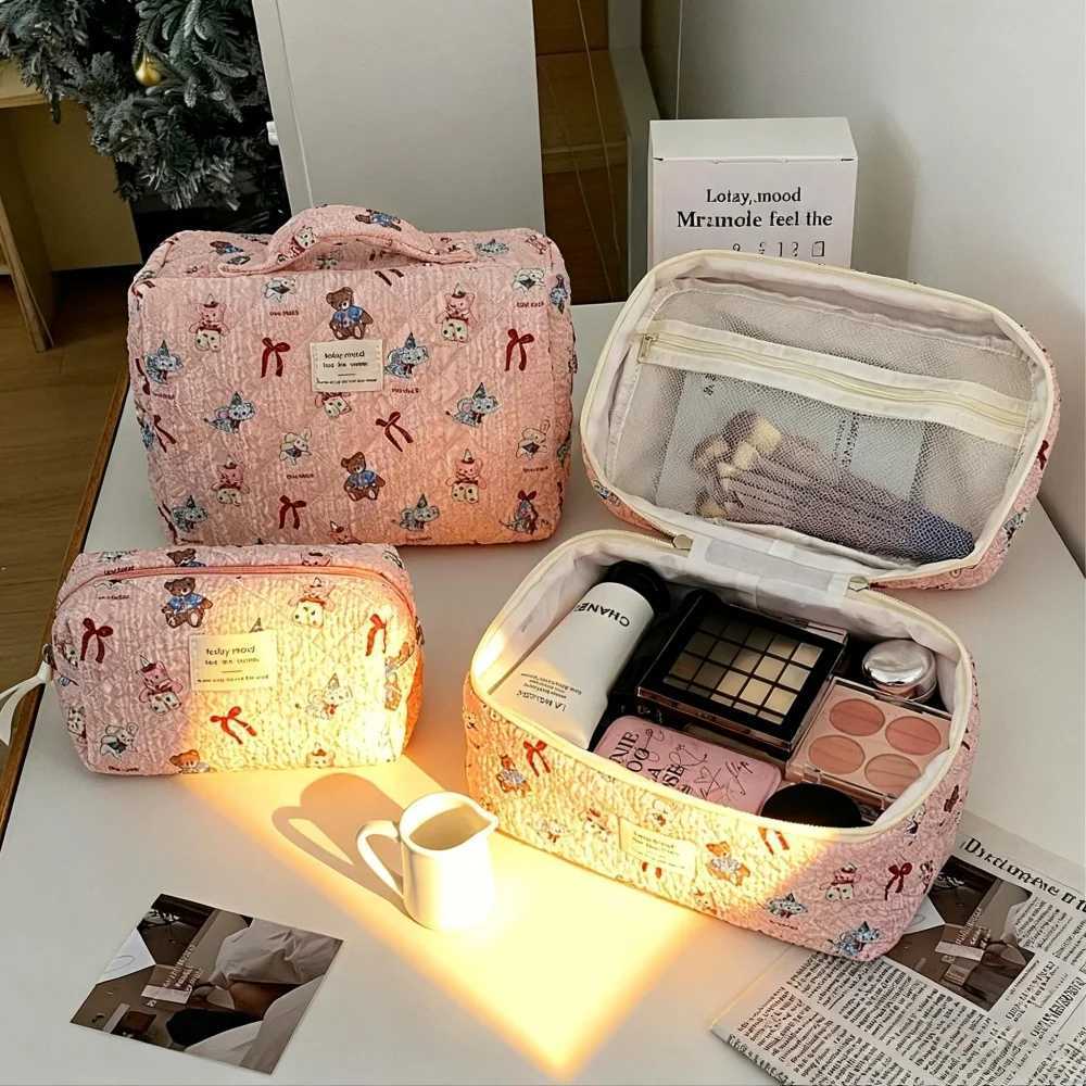 Makeup and Cosmetics Organizer Pink Pouch Womens Necessaire Large Woman Bags Makeup Pouch Large Capacity Travel Organizer Bags D260328
